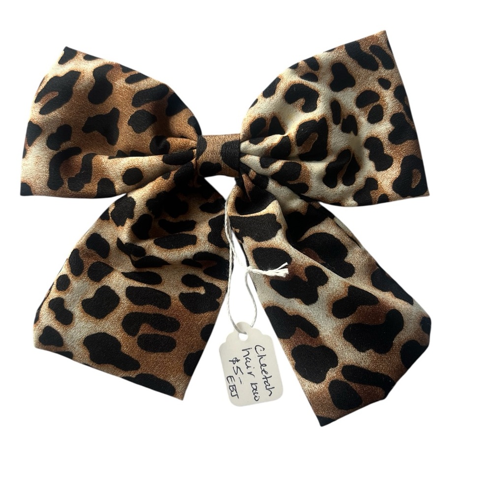 Leopard Print Hair Bow for Kids